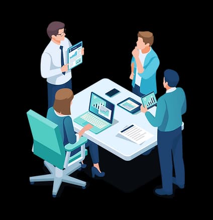 pentaesim team working together